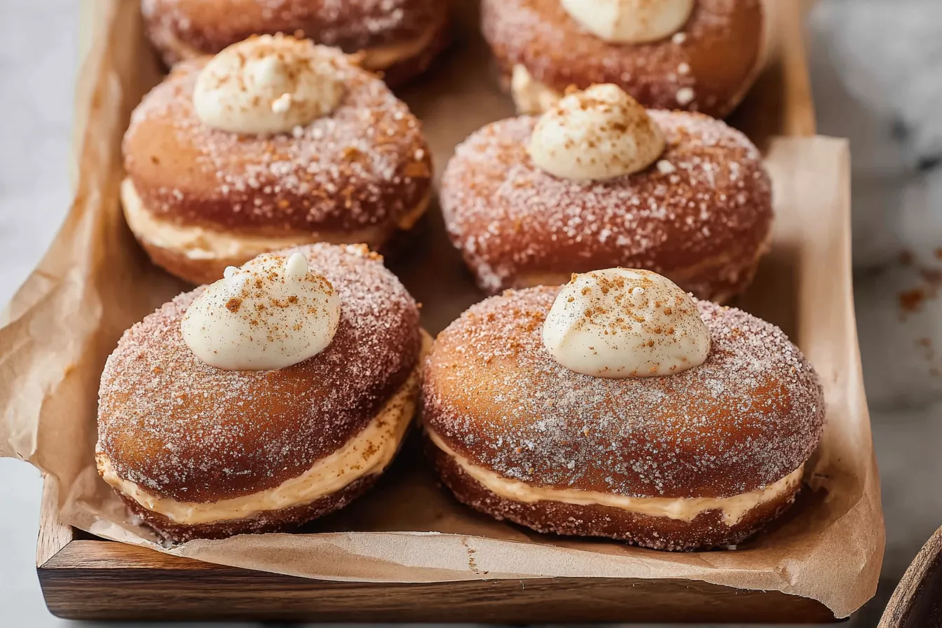 Baked Pumpkin Spice Cheesecake Doughnuts