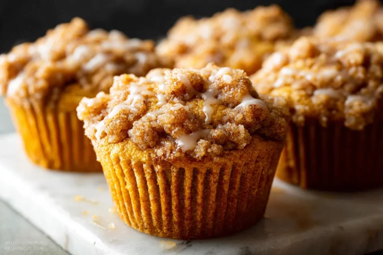 Bakery-Style Pumpkin Crumb Cake Muffins
