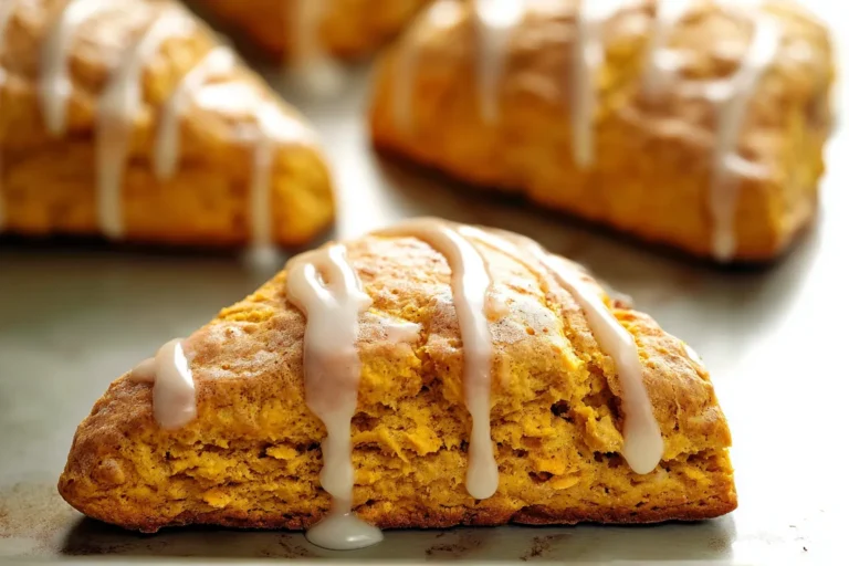Bakery Style Pumpkin Scones with Spiced Glaze