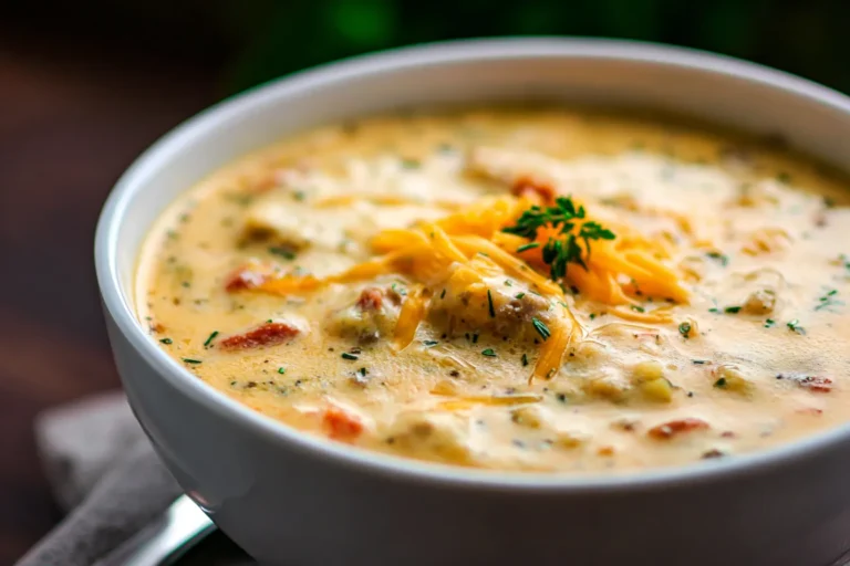 Crock Pot Cheeseburger Soup