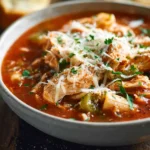 Crockpot Chicken Parmesan Soup