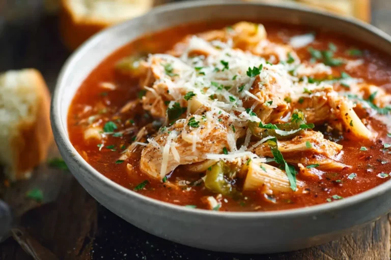 Crockpot Chicken Parmesan Soup