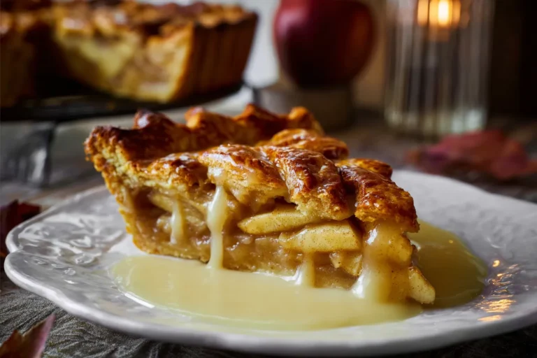 Decadent Toffee Apple Pie with Vanilla Custard