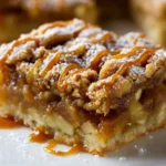 Gooey Salted Caramel Apple Pie Bars