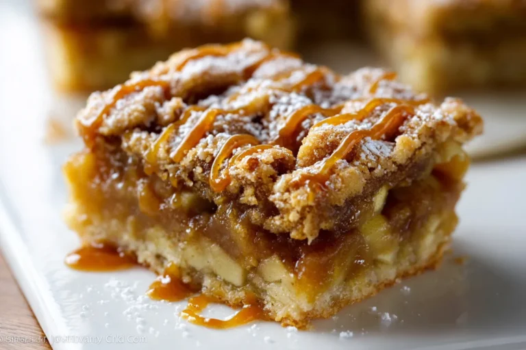 Gooey Salted Caramel Apple Pie Bars
