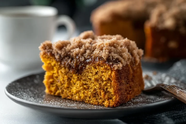 Moist Pumpkin Coffee Cake with Cinnamon Streusel