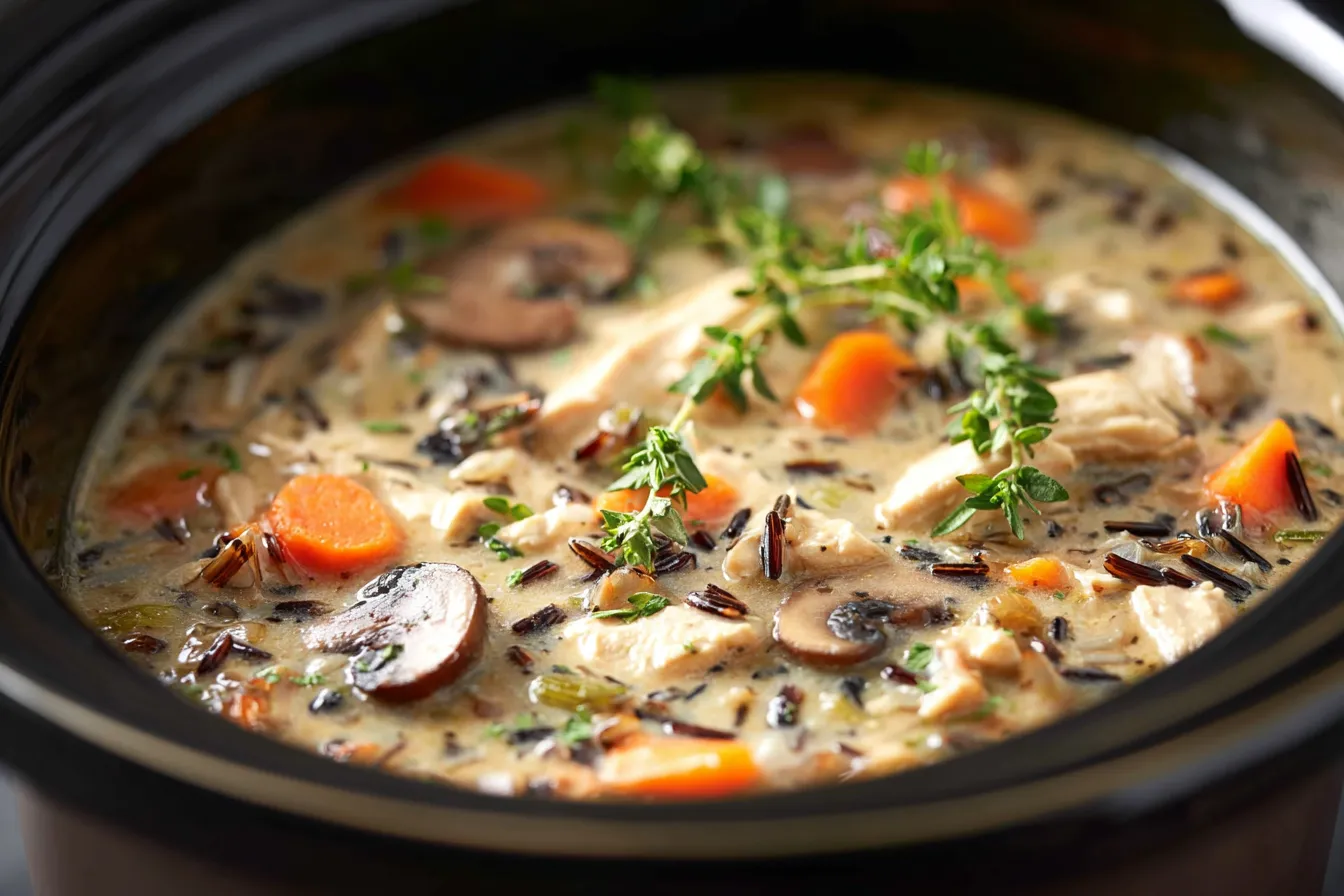 Slow Cooker Chicken and Wild Rice Soup