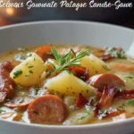 Slow Cooker German Potato Soup with Sausages