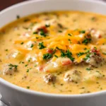 Crock Pot Cheeseburger Soup