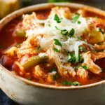 Crockpot Chicken Parmesan Soup