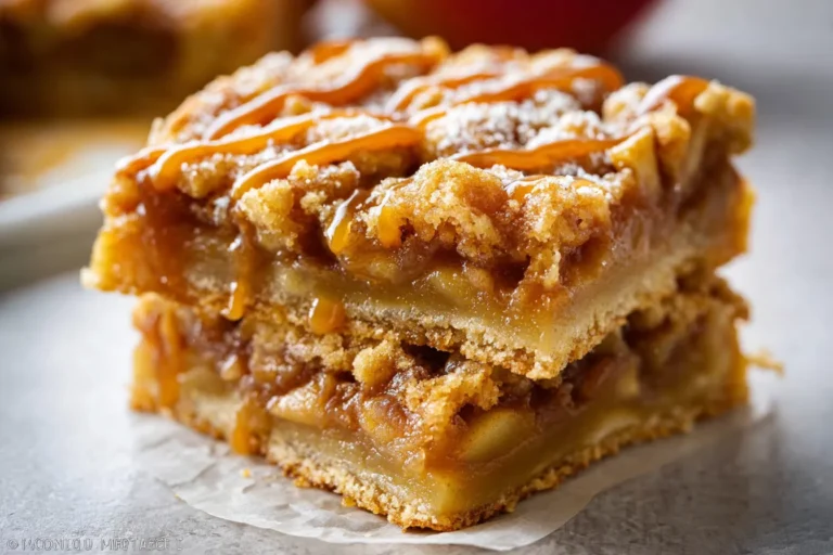 Easy Apple Pie Bars with Homemade Salted Caramel