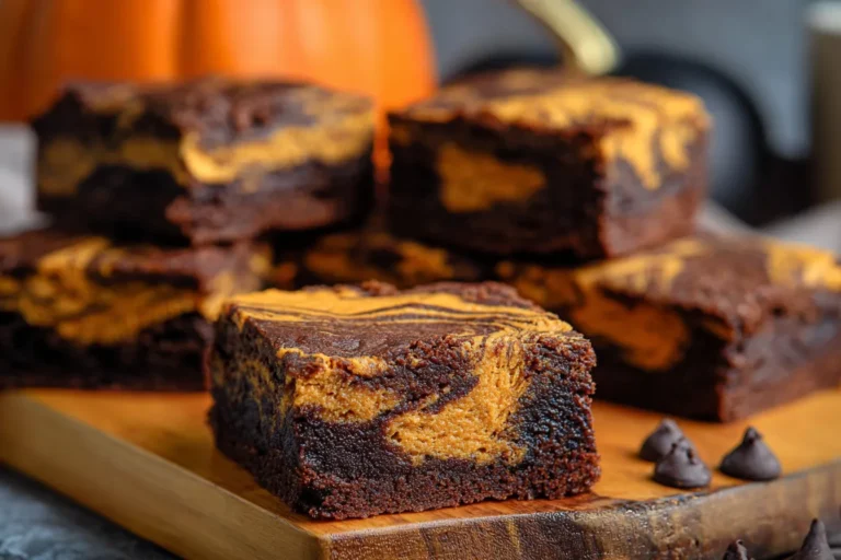Easy Pumpkin Swirl Brownies