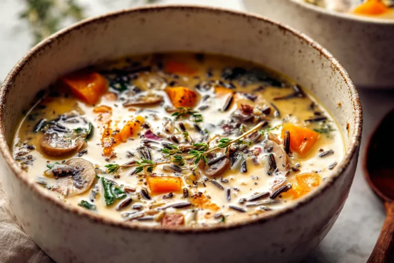 Hearty Autumn Wild Rice Soup
