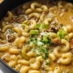 One Pot Macaroni Cheeseburger Soup