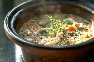 Slow Cooker Chicken and Wild Rice Soup