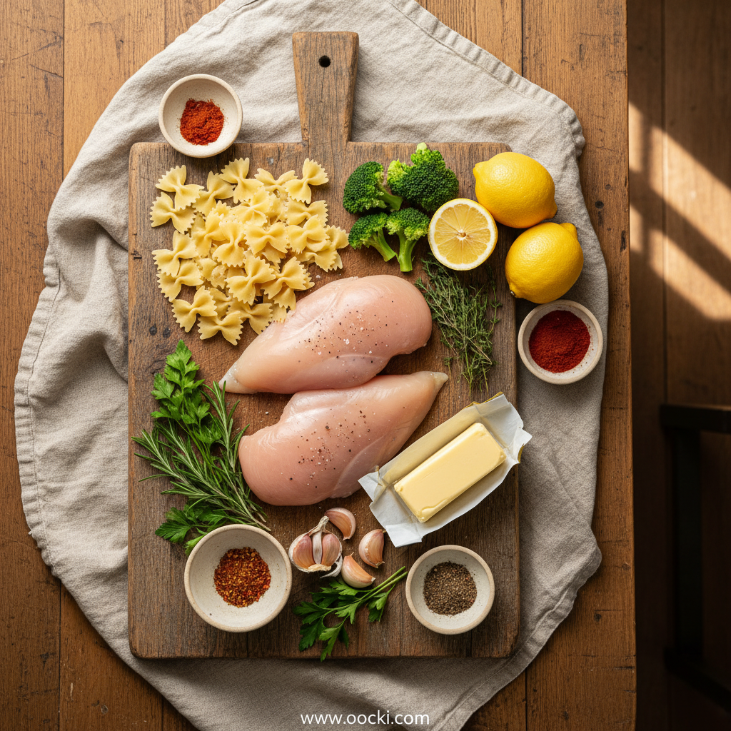 Lemon Cowboy Butter Chicken Pasta with Broccoli - One Pan Dinner 2 Ingredients for lemon chicken pasta with broccoli