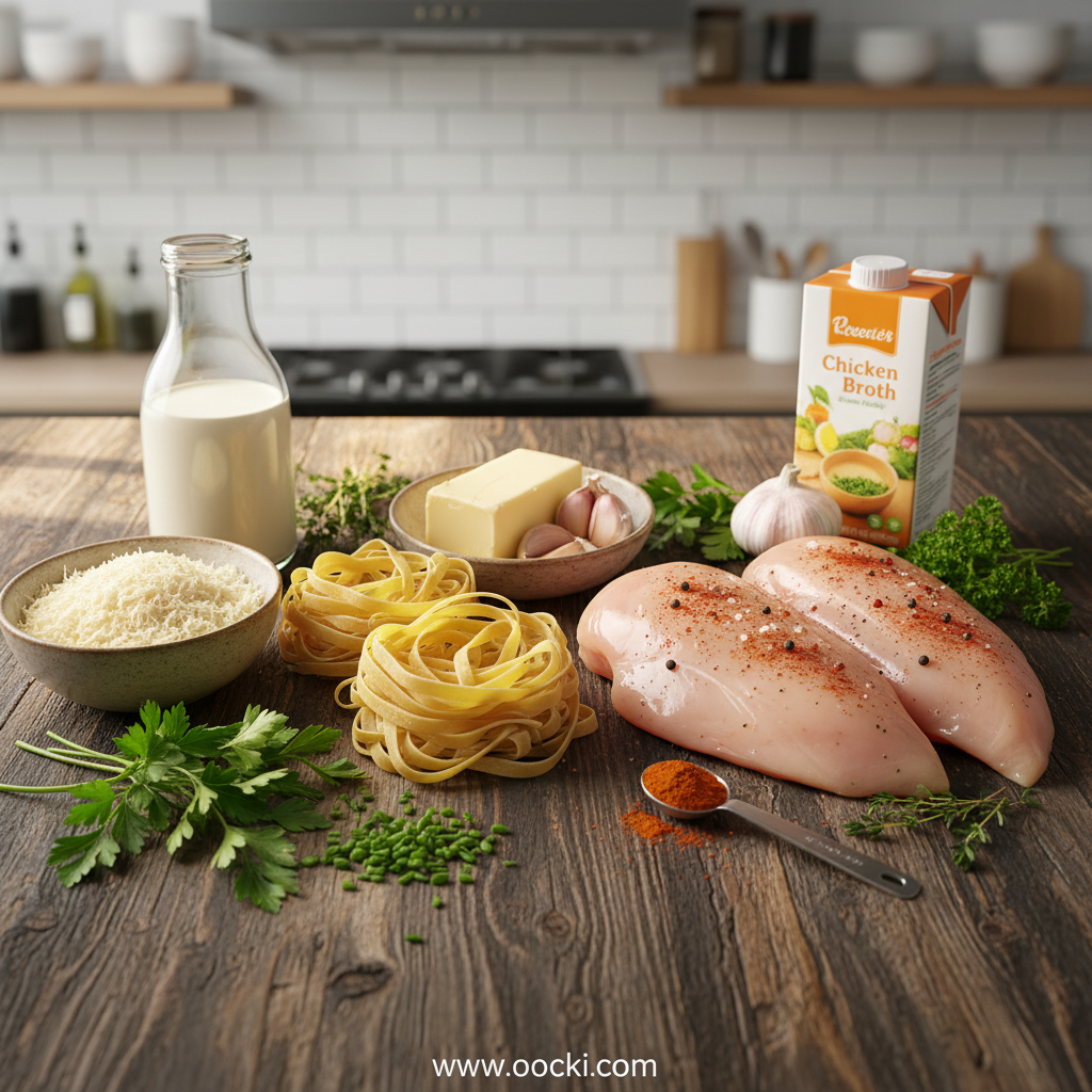 Ingredients for creamy cowboy butter pasta