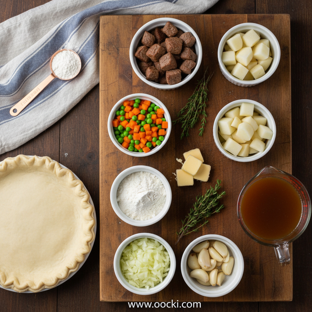 Beef Pot Pie Ingredients