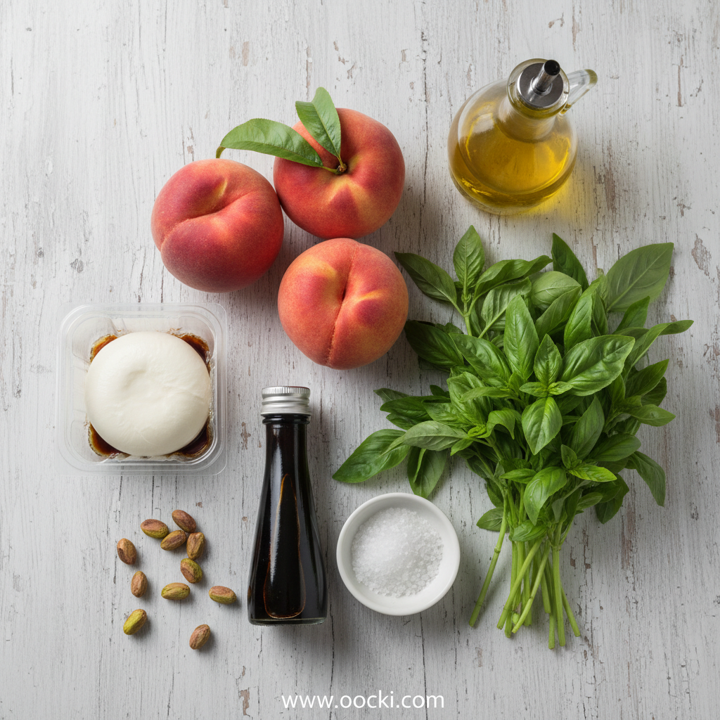 Fresh Grilled Peach Burrata Salad: A Sweet & Savory Summer Delight 2 Ingredients for Grilled Peach Burrata Salad