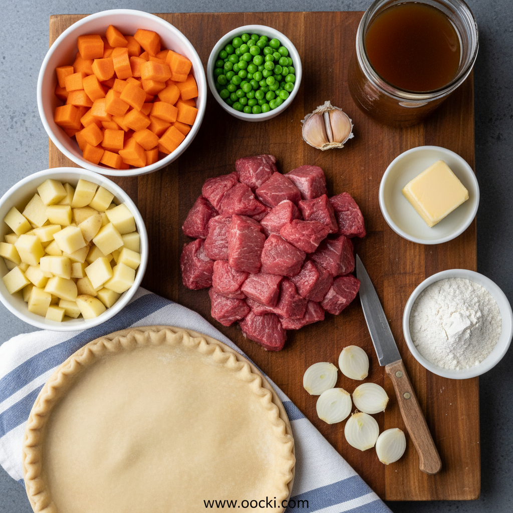 Ingredients for Beef Pot Pie
