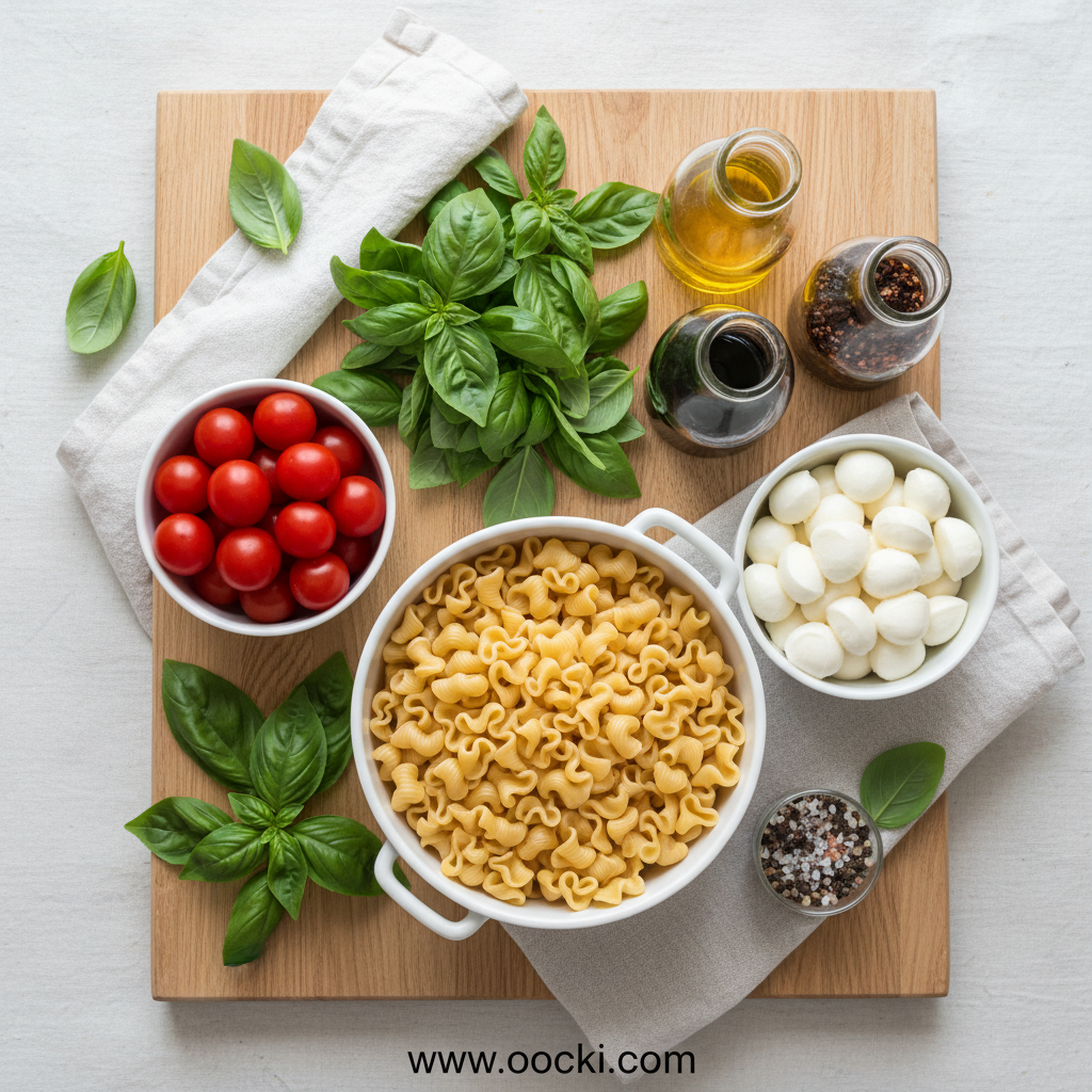 Caprese Pasta Salad (Italian Style) - A Fresh and Flavorful Dish 2 Ingredients for Caprese Pasta Salad (Italian Style)