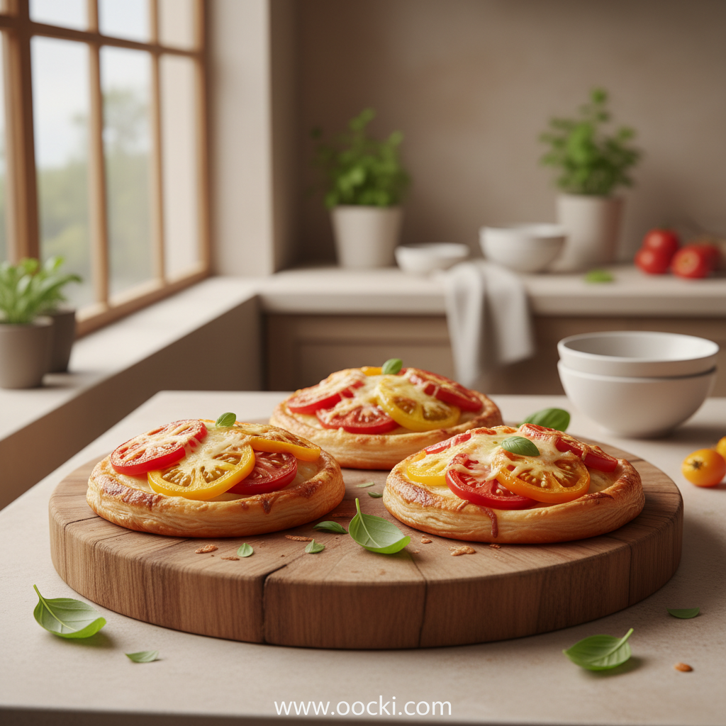 Cheesy Heirloom Tomato Tarts with Puff Pastry | PWWB 1 Cheesy Heirloom Tomato Tarts with Puff Pastry