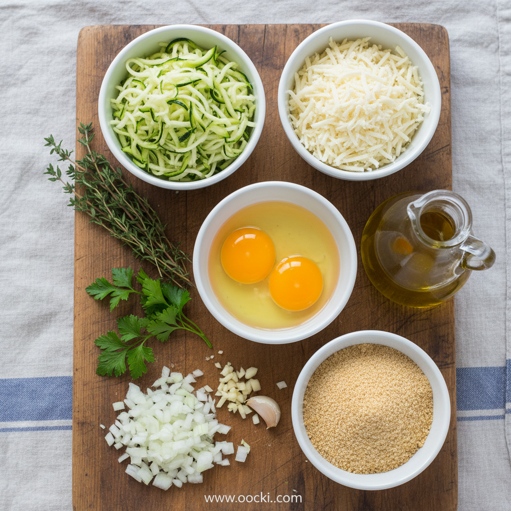 Ingredients for Garden Zucchini Casserole
