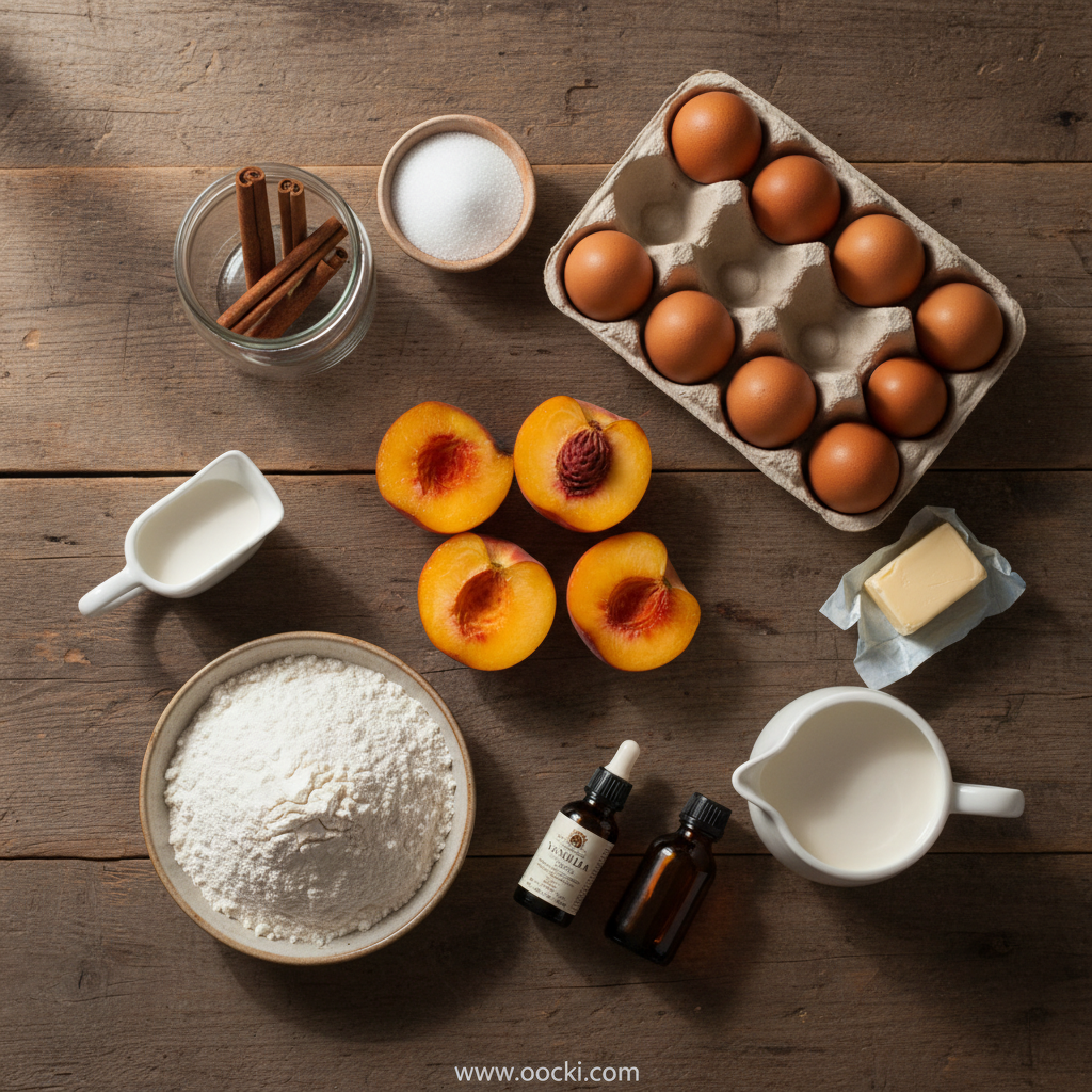 Ingredients for Peach Cobbler Cupcakes