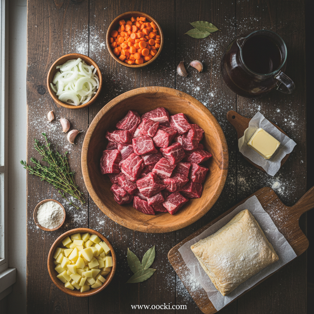 Savory Beef Stew Pot Pie: A Hearty and Flaky Comfort Dish 2 Ingredients for Savory Beef Stew Pot Pie