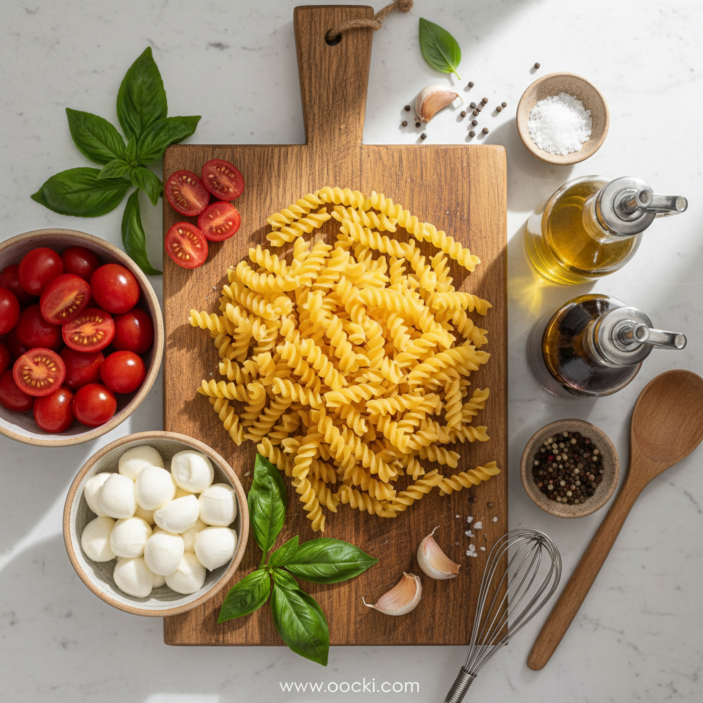The Best Caprese Pasta Salad: A Fresh and Easy Summer Recipe 2 Ingredients for Caprese pasta salad