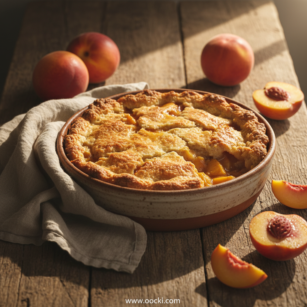 The Best Peach Cobbler Recipe: A Classic Summer Dessert 1 A delicious peach cobbler with a golden crust