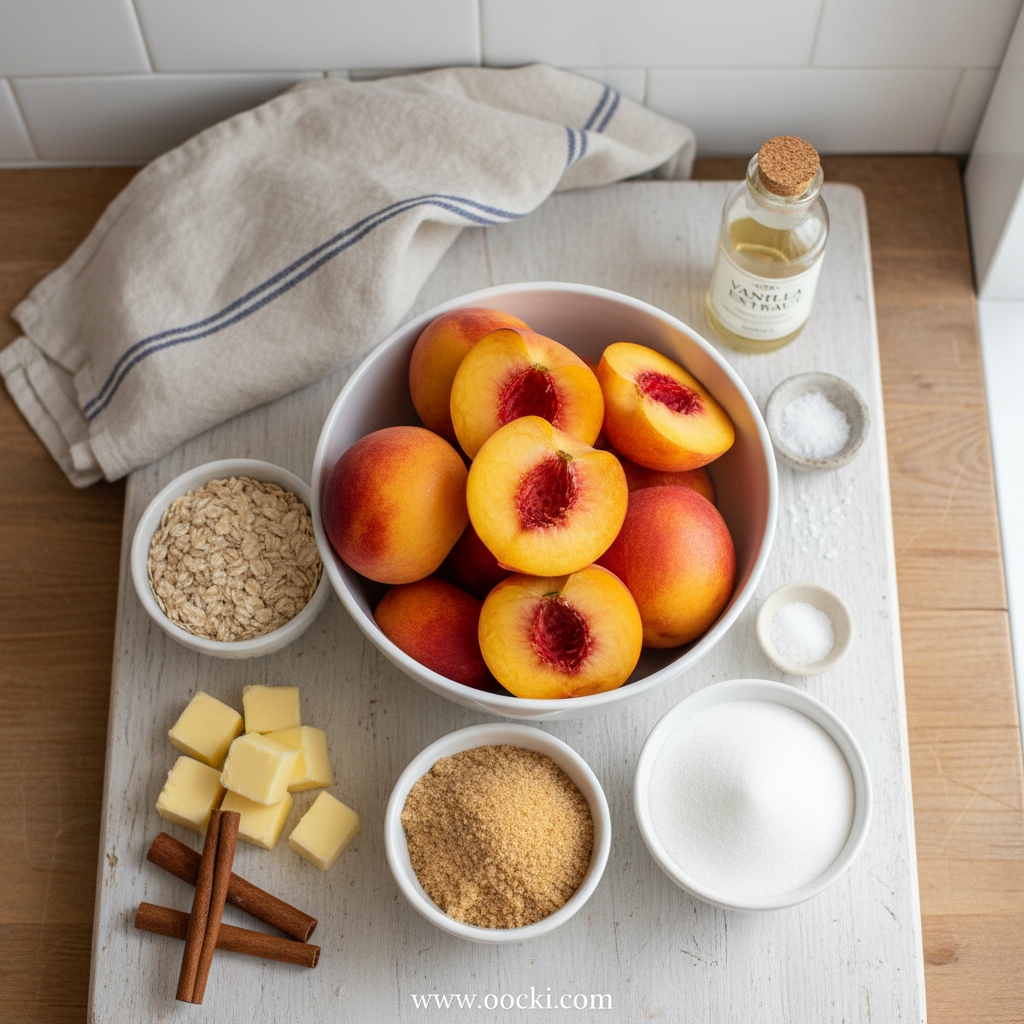 Ingredients for Peach Cobbler